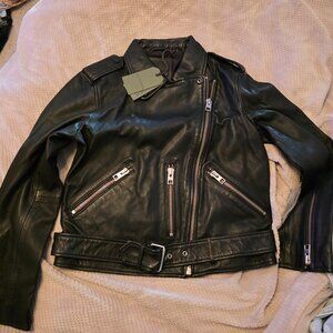 AllSaints Balfern Leather Jacket NWT size  US 8